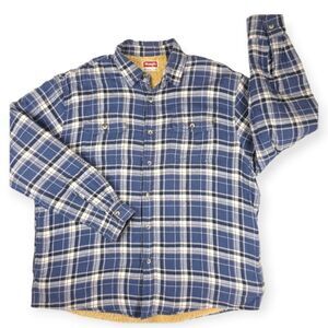 Wrangler Sherpa Lined Flannel Jacket Size XXL